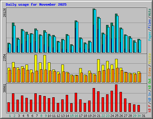 Daily usage for November 2025