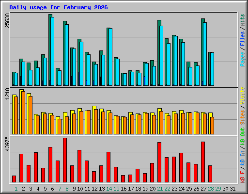 Daily usage for February 2026