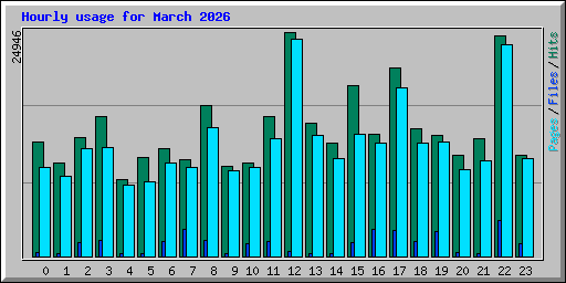 Hourly usage for March 2026